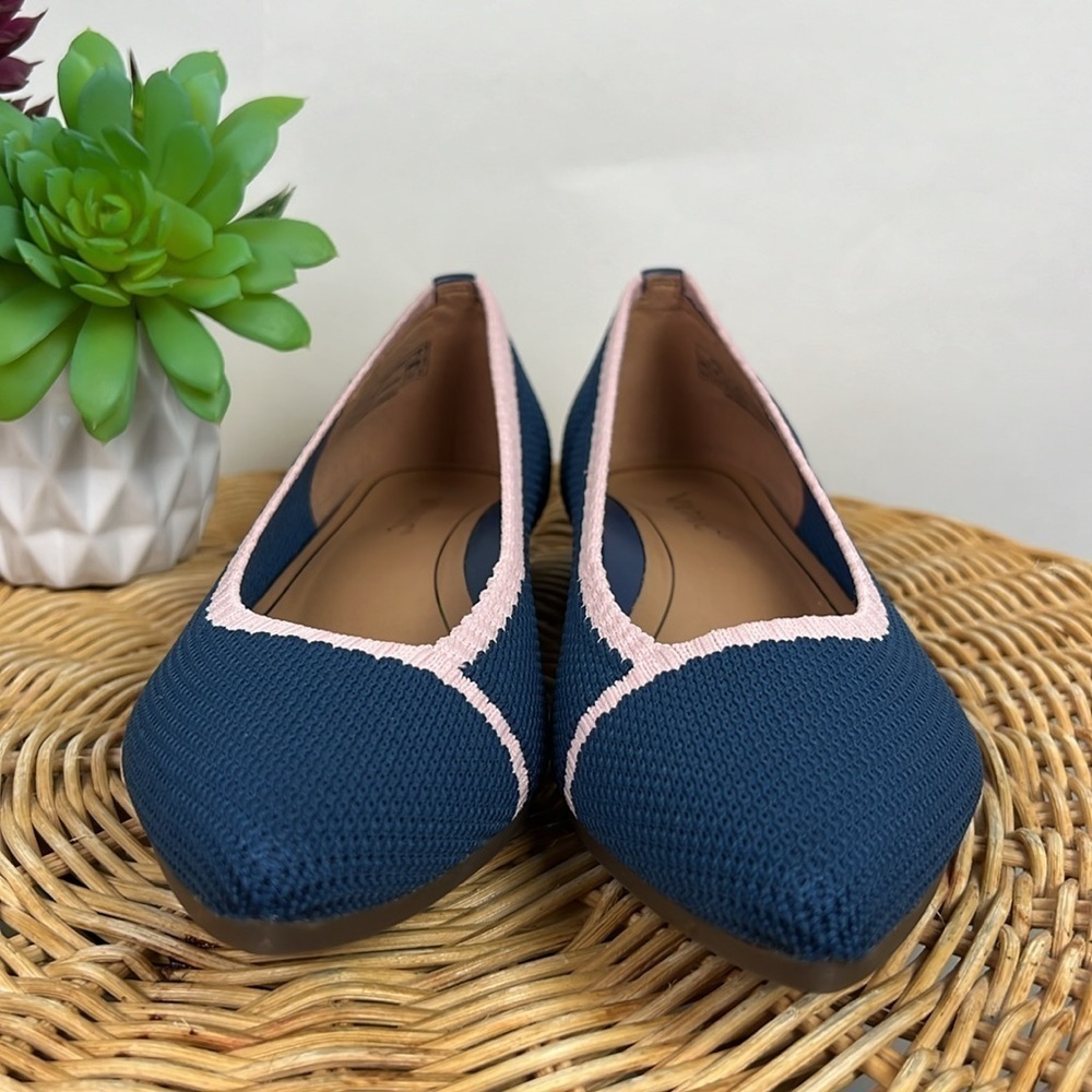 Vionic Dahlia Ballet Skimmer Flats Woven Pointed Toe 6.5 - Picture 4 of 9